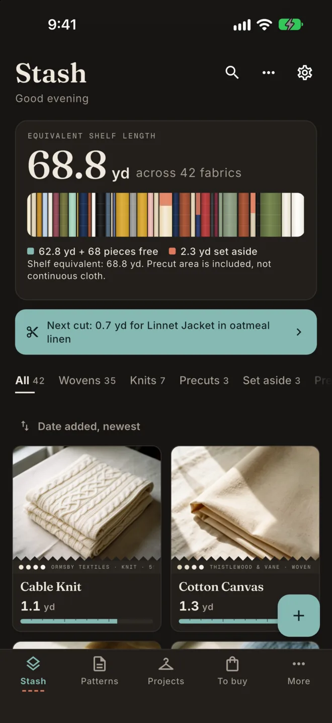 The stash in the dark theme